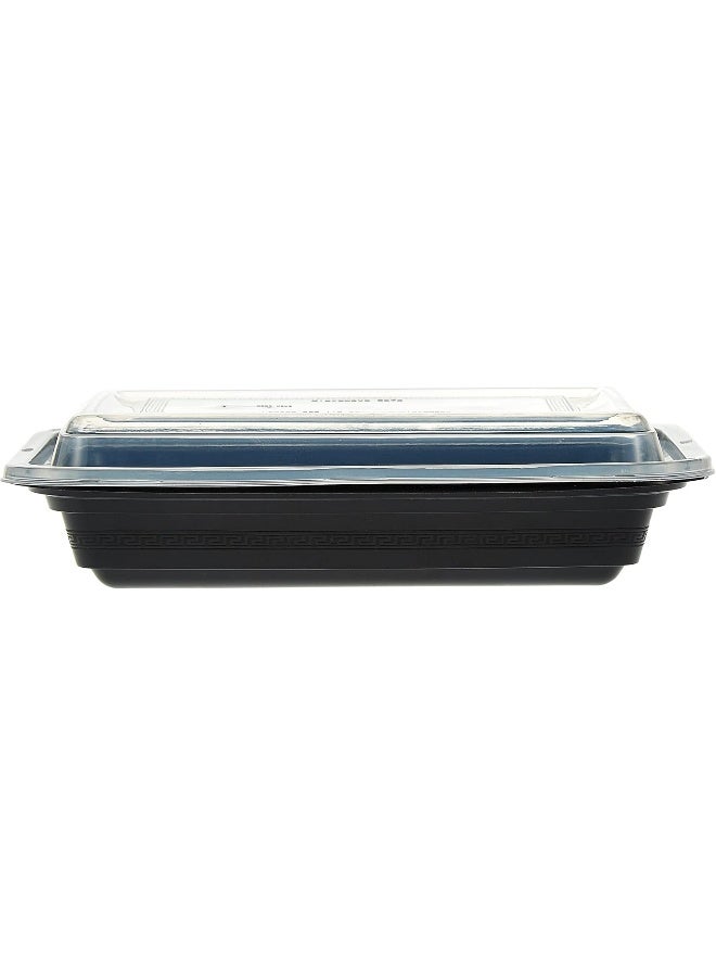 SNH Packing [Pack of 24] Microwave Container Black 16 Ounces Round With Lid - Image 2